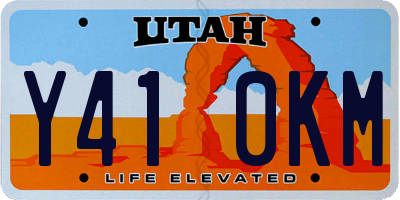 UT license plate Y410KM