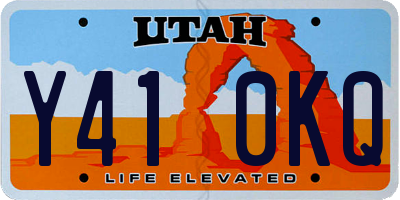 UT license plate Y410KQ