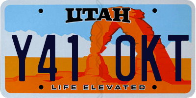 UT license plate Y410KT