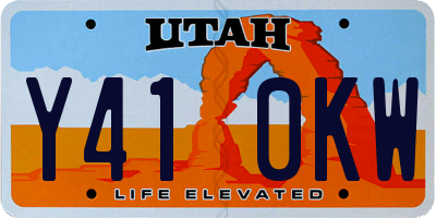 UT license plate Y410KW