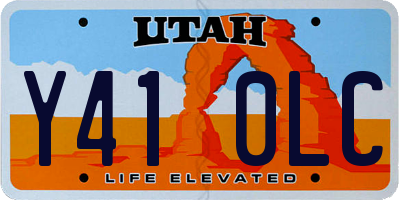 UT license plate Y410LC