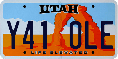 UT license plate Y410LE