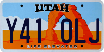 UT license plate Y410LJ