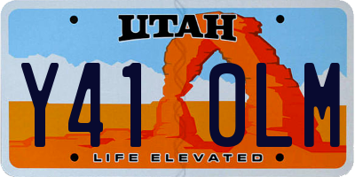 UT license plate Y410LM