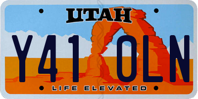 UT license plate Y410LN