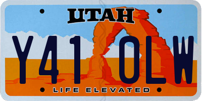 UT license plate Y410LW