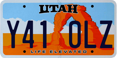 UT license plate Y410LZ