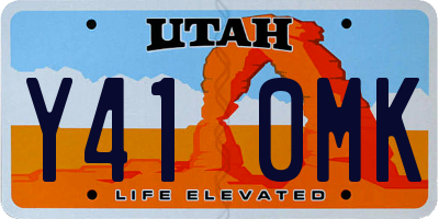 UT license plate Y410MK