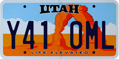 UT license plate Y410ML