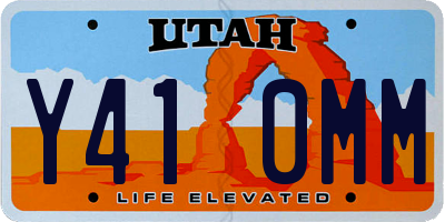 UT license plate Y410MM