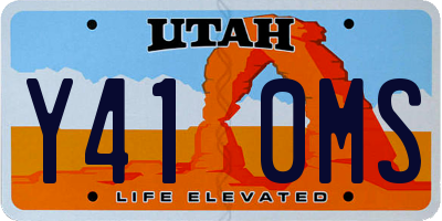 UT license plate Y410MS