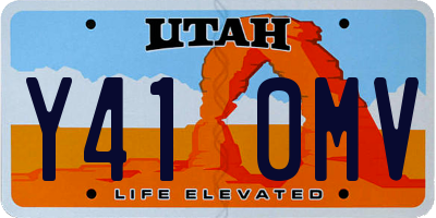 UT license plate Y410MV