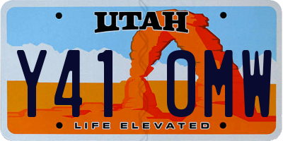UT license plate Y410MW