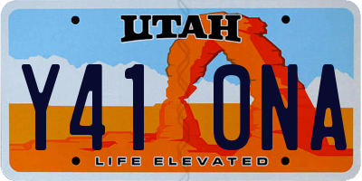 UT license plate Y410NA