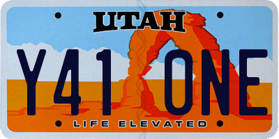 UT license plate Y410NE