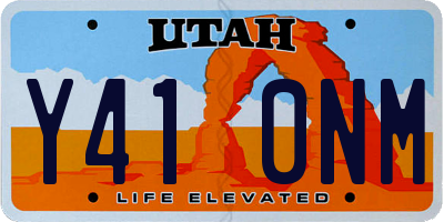 UT license plate Y410NM