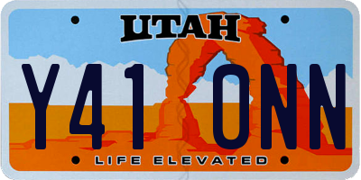 UT license plate Y410NN