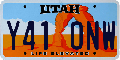 UT license plate Y410NW