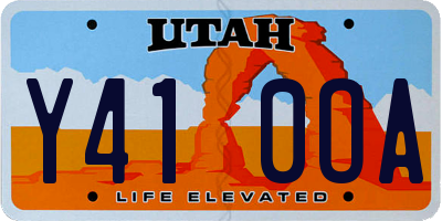 UT license plate Y410OA