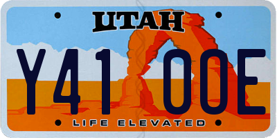 UT license plate Y410OE