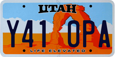 UT license plate Y410PA