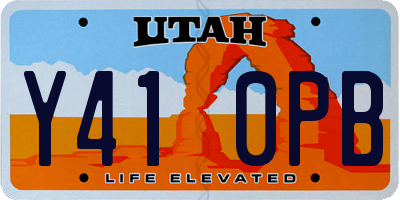 UT license plate Y410PB