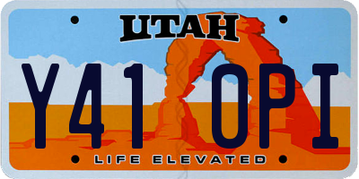 UT license plate Y410PI