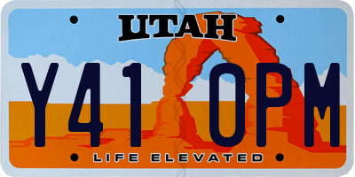 UT license plate Y410PM