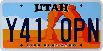 UT license plate Y410PN