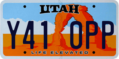 UT license plate Y410PP