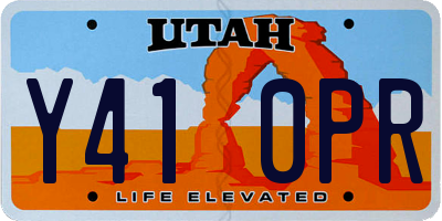 UT license plate Y410PR