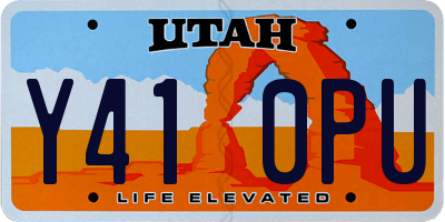 UT license plate Y410PU