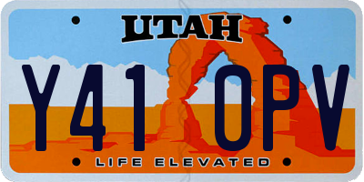 UT license plate Y410PV