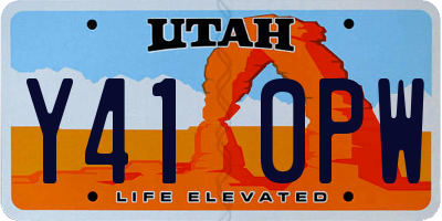 UT license plate Y410PW