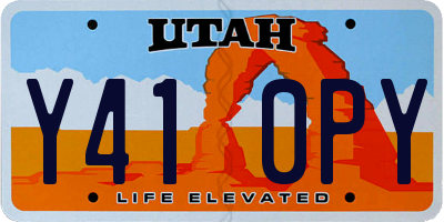 UT license plate Y410PY