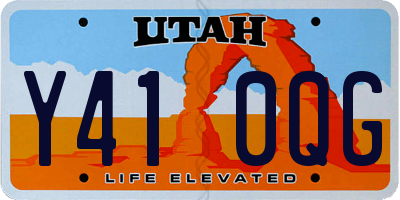 UT license plate Y410QG