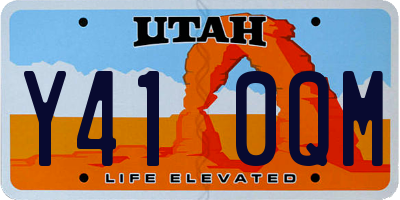 UT license plate Y410QM