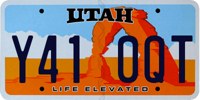 UT license plate Y410QT