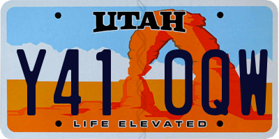 UT license plate Y410QW