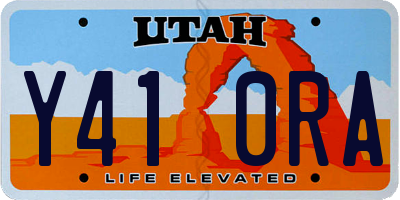UT license plate Y410RA