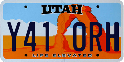 UT license plate Y410RH