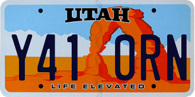 UT license plate Y410RN