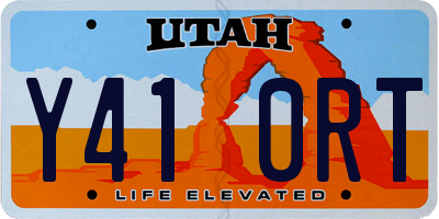 UT license plate Y410RT