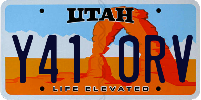 UT license plate Y410RV