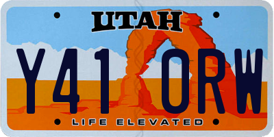 UT license plate Y410RW