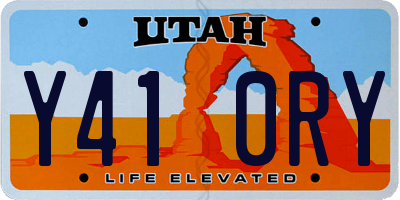 UT license plate Y410RY