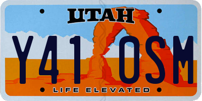 UT license plate Y410SM