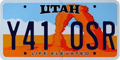 UT license plate Y410SR