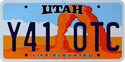 UT license plate Y410TC