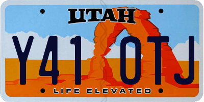 UT license plate Y410TJ